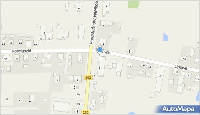 Orchowo, Wyzwolenia, 1, mapa Orchowo