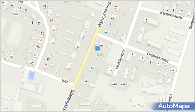 Osięciny, Wyszyńskiego Stefana, ks. kard., 8, mapa Osięciny