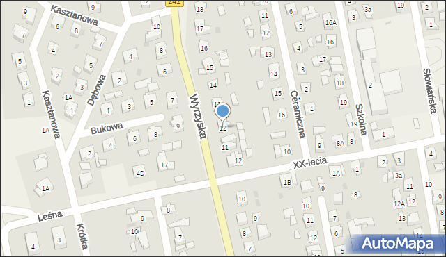 Osiek nad Notecią, Wyrzyska, 12, mapa Osiek nad Notecią