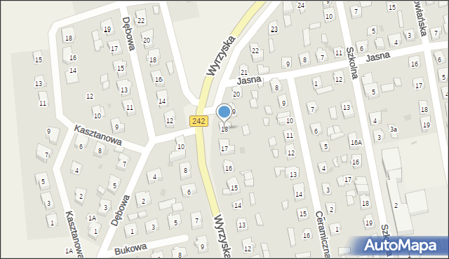 Osiek nad Notecią, Wyrzyska, 18, mapa Osiek nad Notecią