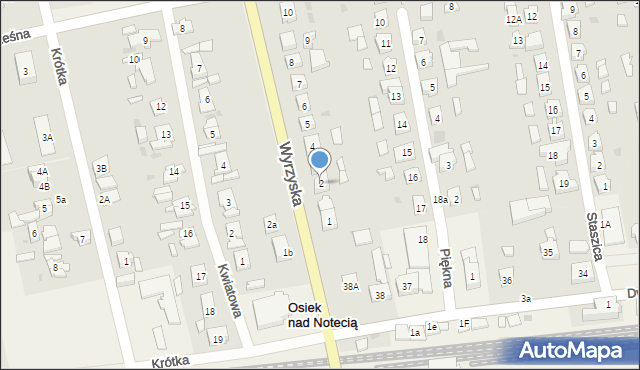 Osiek nad Notecią, Wyrzyska, 2, mapa Osiek nad Notecią