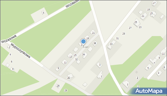 Osiek nad Wisłą, Wypoczynkowa, 36, mapa Osiek nad Wisłą