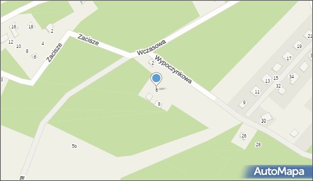 Osiek nad Wisłą, Wypoczynkowa, 6, mapa Osiek nad Wisłą