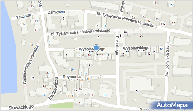 Ostróda, Wyspiańskiego Stanisława, 12, mapa Ostróda