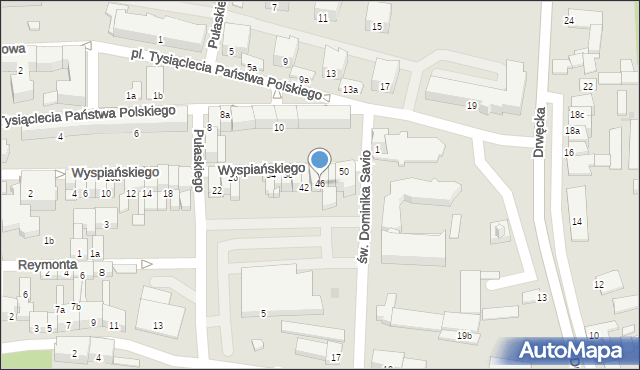 Ostróda, Wyspiańskiego Stanisława, 46, mapa Ostróda