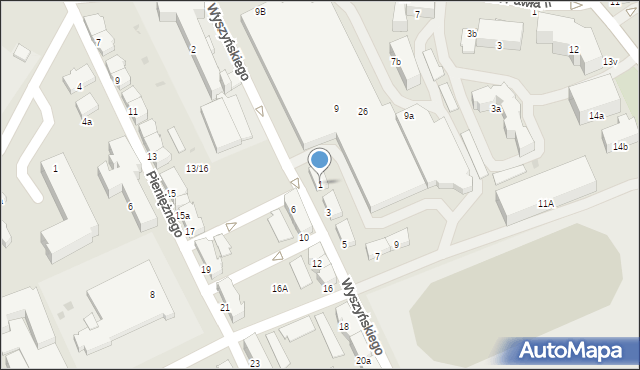 Ostróda, Wyszyńskiego Stefana, ks. kard., 1, mapa Ostróda