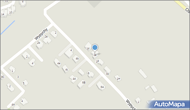 Ostrołęka, Wypychy, 1e, mapa Ostrołęka