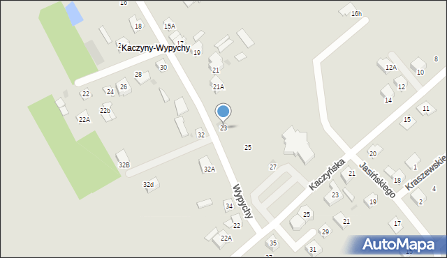 Ostrołęka, Wypychy, 23, mapa Ostrołęka