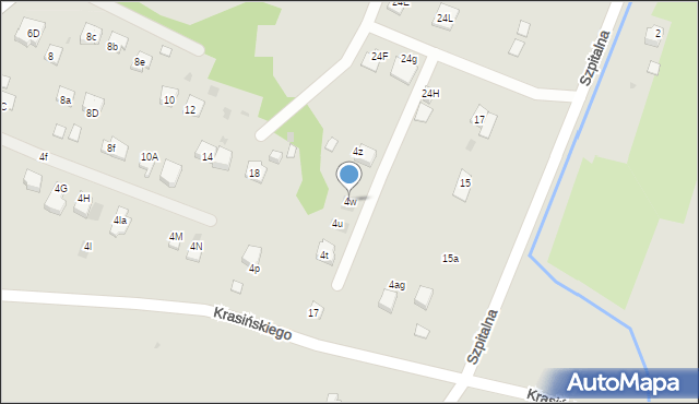 Oświęcim, Wysokie Brzegi, 4w, mapa Oświęcimia