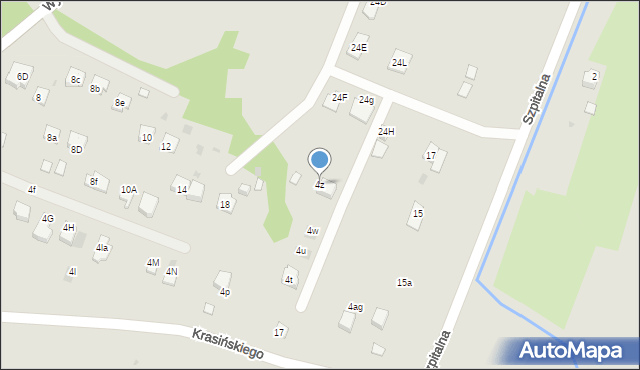 Oświęcim, Wysokie Brzegi, 4z, mapa Oświęcimia