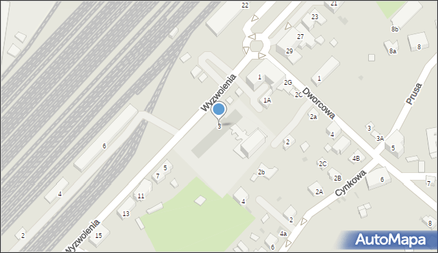 Oświęcim, Wyzwolenia, 3, mapa Oświęcimia