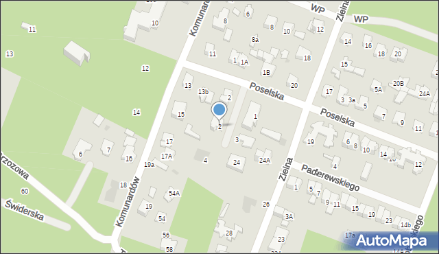 Otwock, Wyzwolenia, 2, mapa Otwock