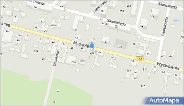 Ozimek, Wyzwolenia, 28a, mapa Ozimek