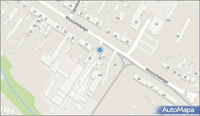 Ozorków, Wyszyńskiego Stefana, ks. kard., 41, mapa Ozorków