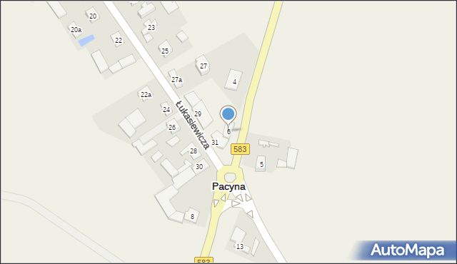 Pacyna, Wyzwolenia, 6, mapa Pacyna