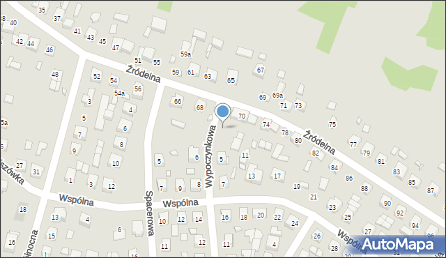 Pajęczno, Wypoczynkowa, 3, mapa Pajęczno