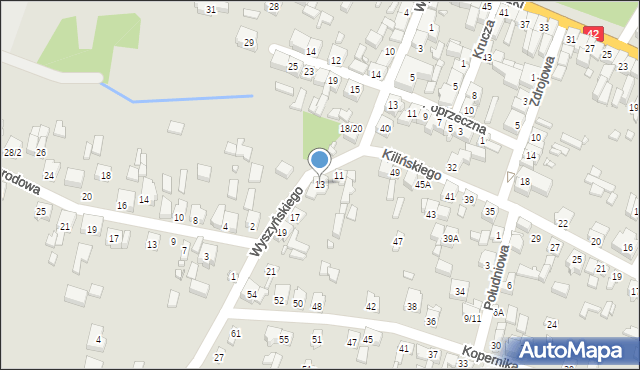 Pajęczno, Wyszyńskiego Stefana, ks. kard., 13, mapa Pajęczno