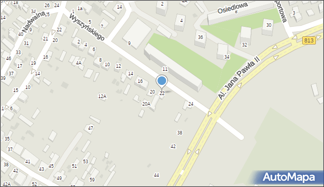 Parczew, Wyszyńskiego Stefana, ks. kard., 22, mapa Parczew