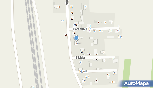 Pasieki, Wyszyńskiego Stefana, ks. kard., 20, mapa Pasieki