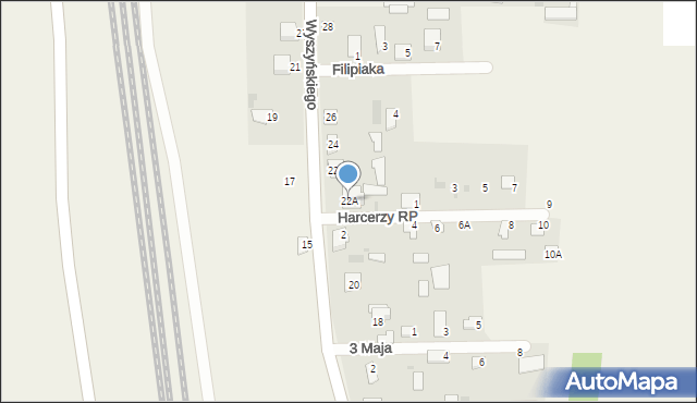 Pasieki, Wyszyńskiego Stefana, ks. kard., 22A, mapa Pasieki