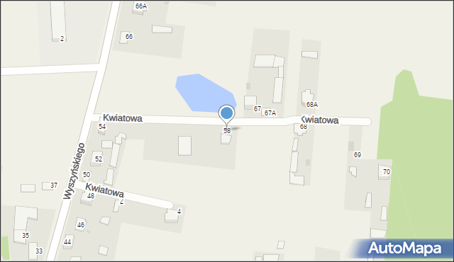 Pasieki, Wyszyńskiego Stefana, ks. kard., 58, mapa Pasieki