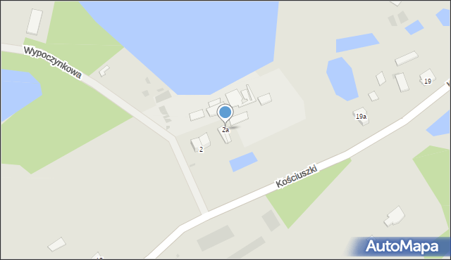 Pasym, Wypoczynkowa, 2a, mapa Pasym