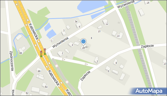 Pawłowice, Wyzwolenia, 4A, mapa Pawłowice