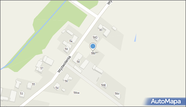 Pawłowice, Wyzwolenia, 58b, mapa Pawłowice