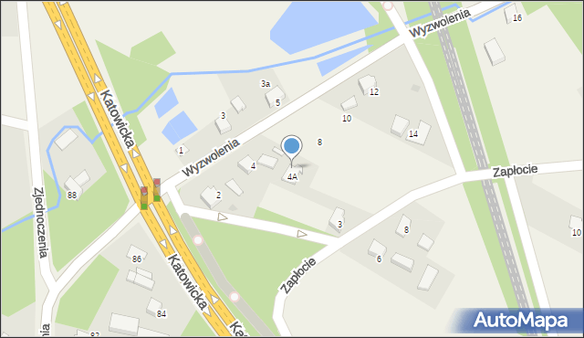 Pawłowice, Wyzwolenia, 6, mapa Pawłowice