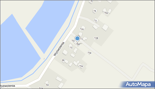 Pawłowice, Wyzwolenia, 70d, mapa Pawłowice