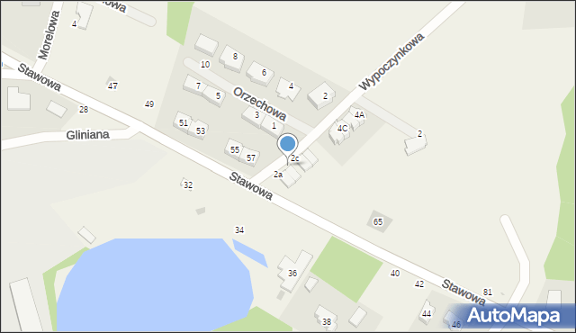 Pęgów, Wypoczynkowa, 2b, mapa Pęgów