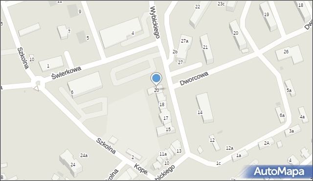 Pelplin, Wybickiego Józefa, gen., 20, mapa Pelplin