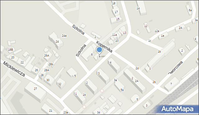 Pelplin, Wybickiego Józefa, gen., 7, mapa Pelplin
