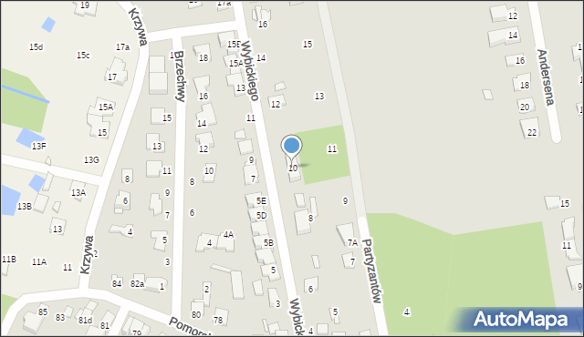 Piaseczno, Wybickiego Józefa, gen., 10, mapa Piaseczno