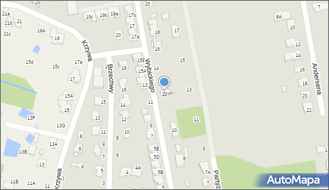 Piaseczno, Wybickiego Józefa, gen., 12, mapa Piaseczno