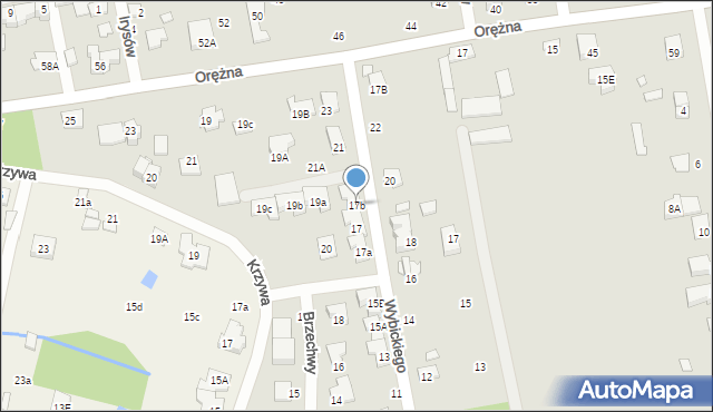 Piaseczno, Wybickiego Józefa, gen., 17b, mapa Piaseczno