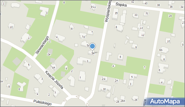 Piaseczno, Wyspiańskiego Stanisława, 3A, mapa Piaseczno