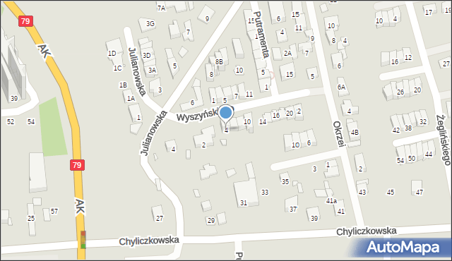 Piaseczno, Wyszyńskiego Stefana, ks. kard., 4, mapa Piaseczno