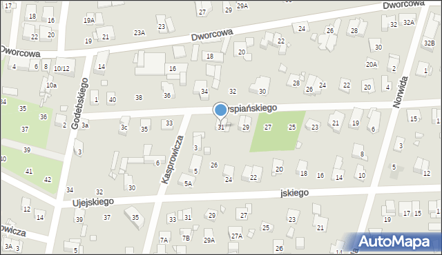 Piastów, Wyspiańskiego Stanisława, 31, mapa Piastów