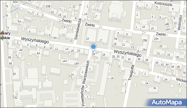 Piekary Śląskie, Wyszyńskiego Stefana, ks. prym. kard., 24, mapa Piekary Śląskie