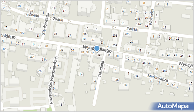 Piekary Śląskie, Wyszyńskiego Stefana, ks. prym. kard., 34A, mapa Piekary Śląskie