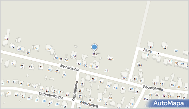 Piekary Śląskie, Wyzwolenia, 48a, mapa Piekary Śląskie