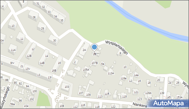 Piekary Śląskie, Wyspiańskiego Stanisława, 2B, mapa Piekary Śląskie