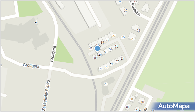 Piła, Wybickiego Józefa, gen., 47, mapa Piły