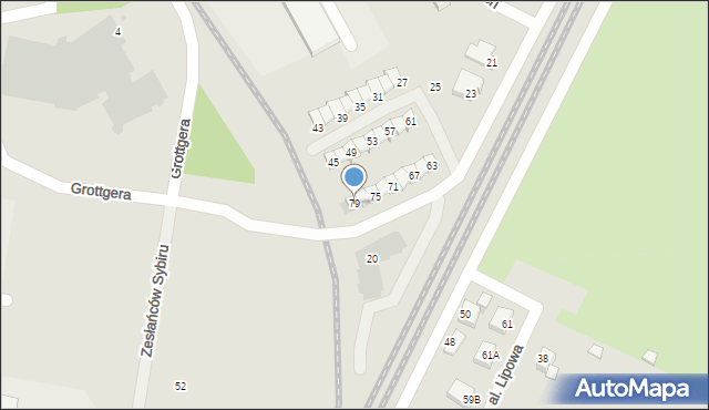 Piła, Wybickiego Józefa, gen., 79, mapa Piły