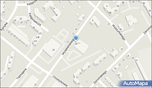 Piła, Wyspiańskiego Stanisława, 10, mapa Piły
