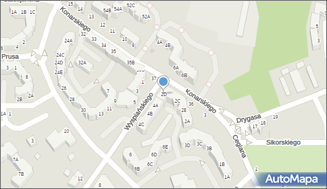 Piła, Wyspiańskiego Stanisława, 2D, mapa Piły