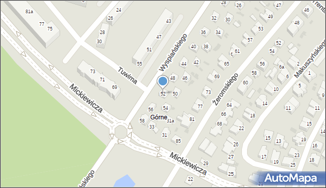 Piła, Wyspiańskiego Stanisława, 52, mapa Piły