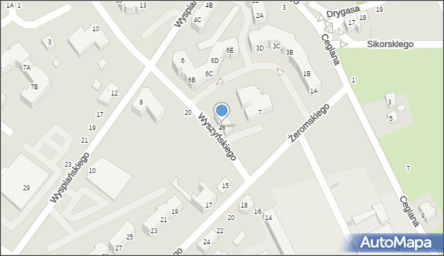 Piła, Wyszyńskiego Stefana, ks. prym. kard., 48, mapa Piły