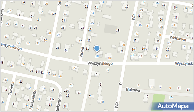 Pilawa, Wyszyńskiego Stefana, ks. kard., 18, mapa Pilawa